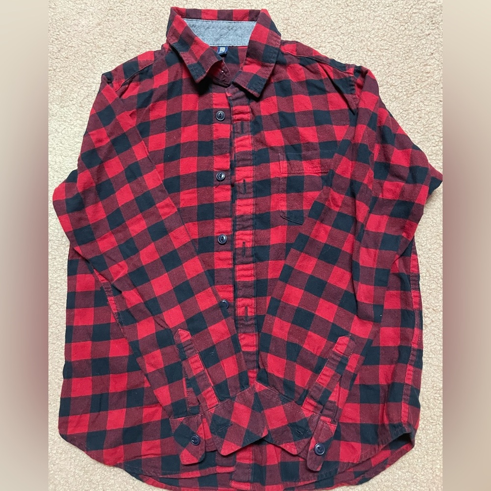 Uniqlo kids plaid shirts